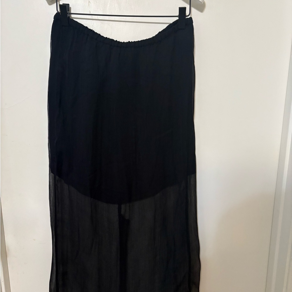 Elegant Black Sheer Skirt